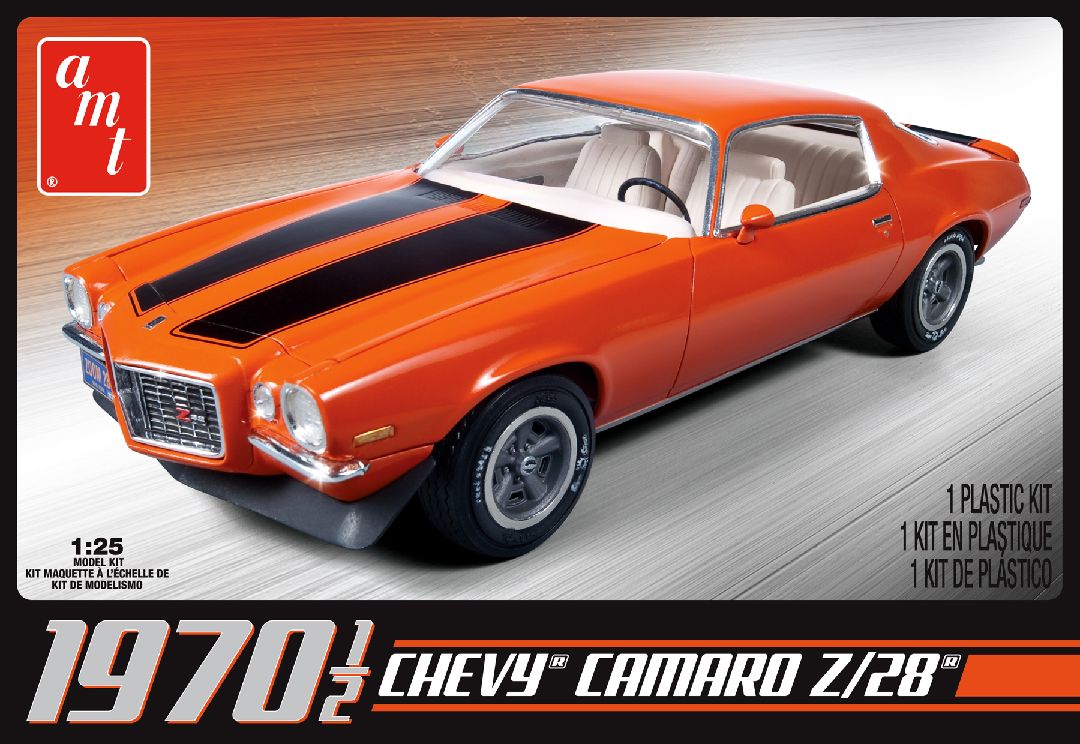 1/25 1970 1/2 Chevy Camaro Z/28 Molded in Orange, Clear, Transparent Red 1/25 Model Kit