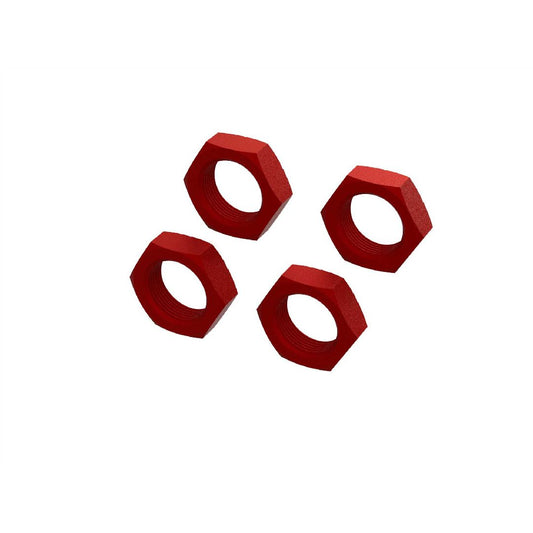 Aluminum Wheel Nut 24mm (4) - Red
