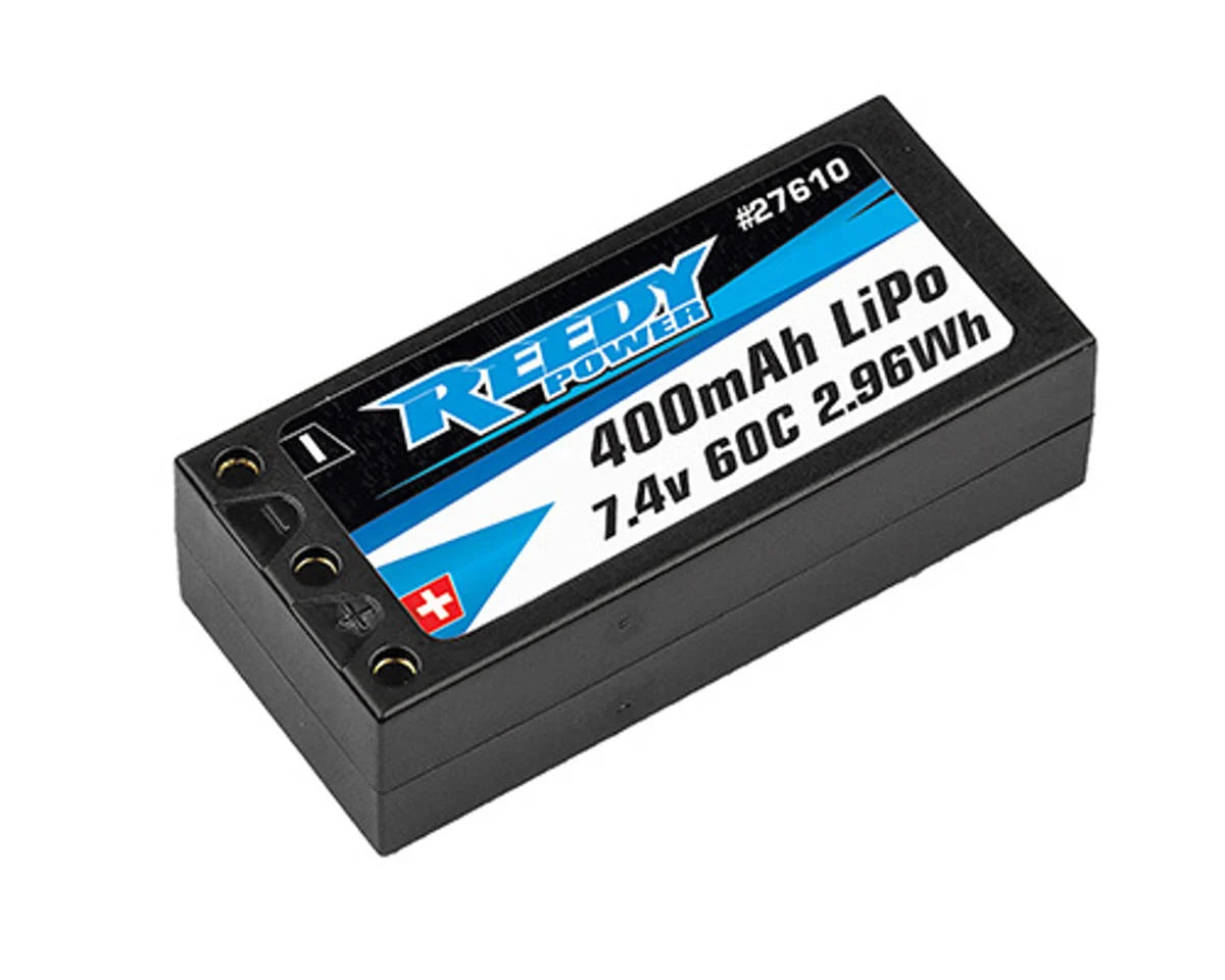 2S 60C LiPo Battery (7.4V/400mAh) w/2mm Bullets