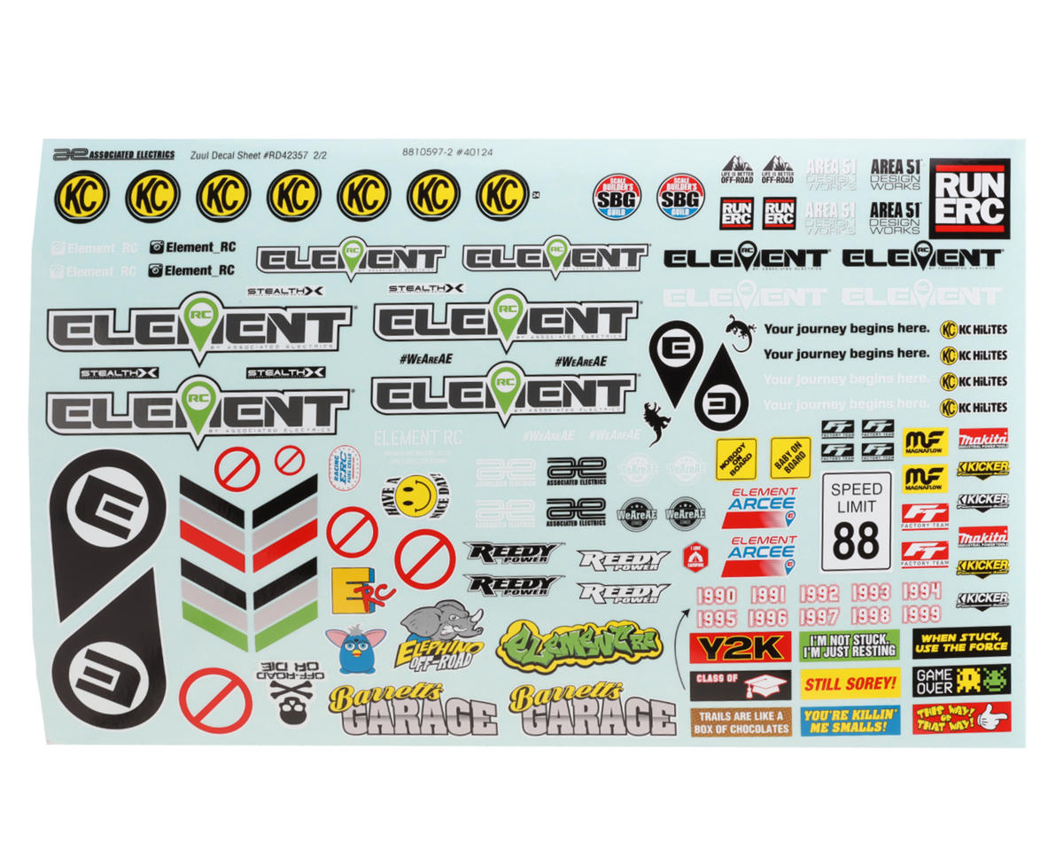 Enduro Zuul Body Set (Clear) w/Decals & Molded Scale Accessories
