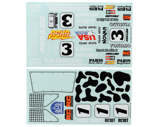 RC10T Cliff Lett Team Moo Decal Sheet