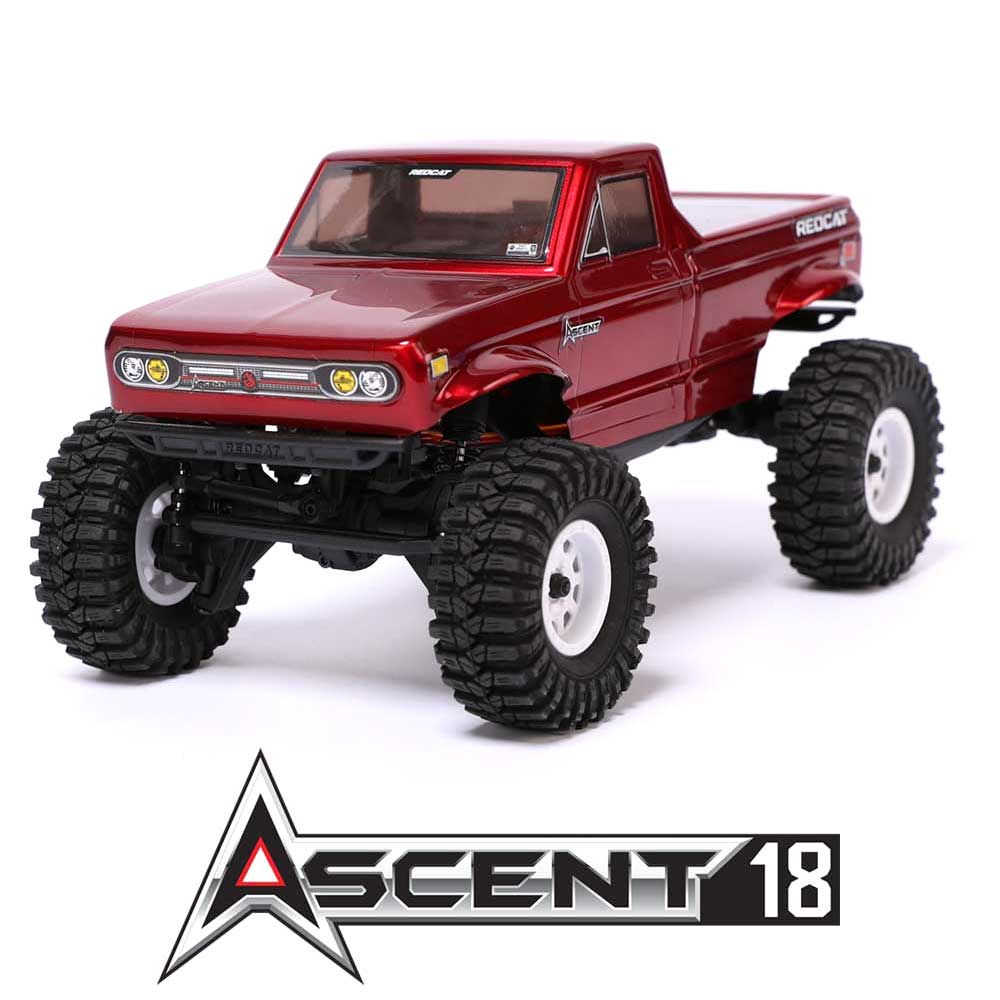 Redcat Ascent-18 RC Crawler - 1:18 Brushed Electric Rock Crawler (RED)