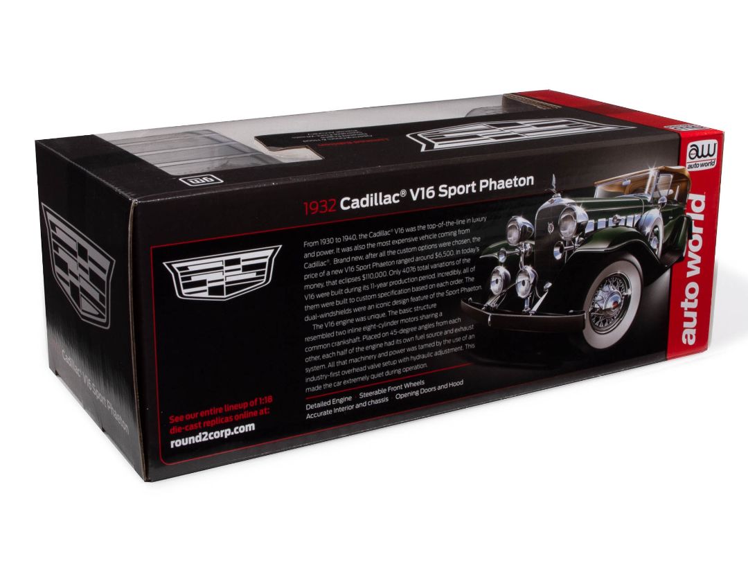 1/18 1932 Cadillac V16 Phaeton - Dark Green