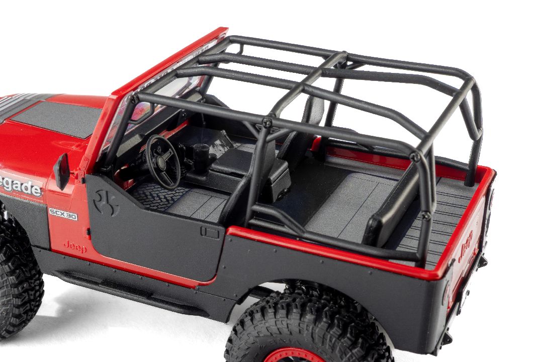 1/30 SCX30 Jeep CJ-7 Renegade 4X4 RTR - Genright Red