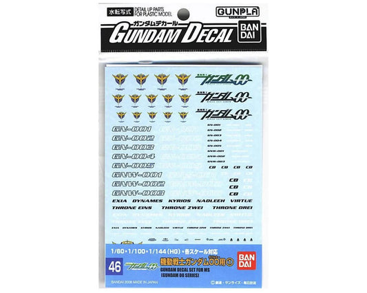 GD-46 Gundam 00 Multiuse 1 "Gundam 00" Waterslide Decal