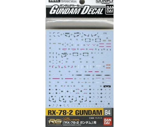 GD-84 RG 1/144 RX-78-2 Gundam Waterslide Decal