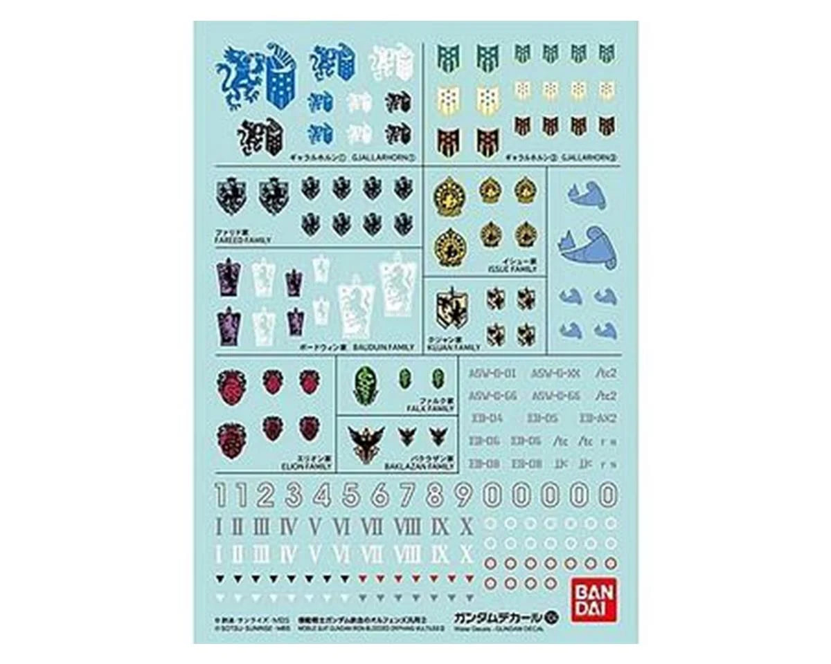 GD-104 Mobile Suit Gundam Iron-Blooded Orphans 2, Decal Sheets