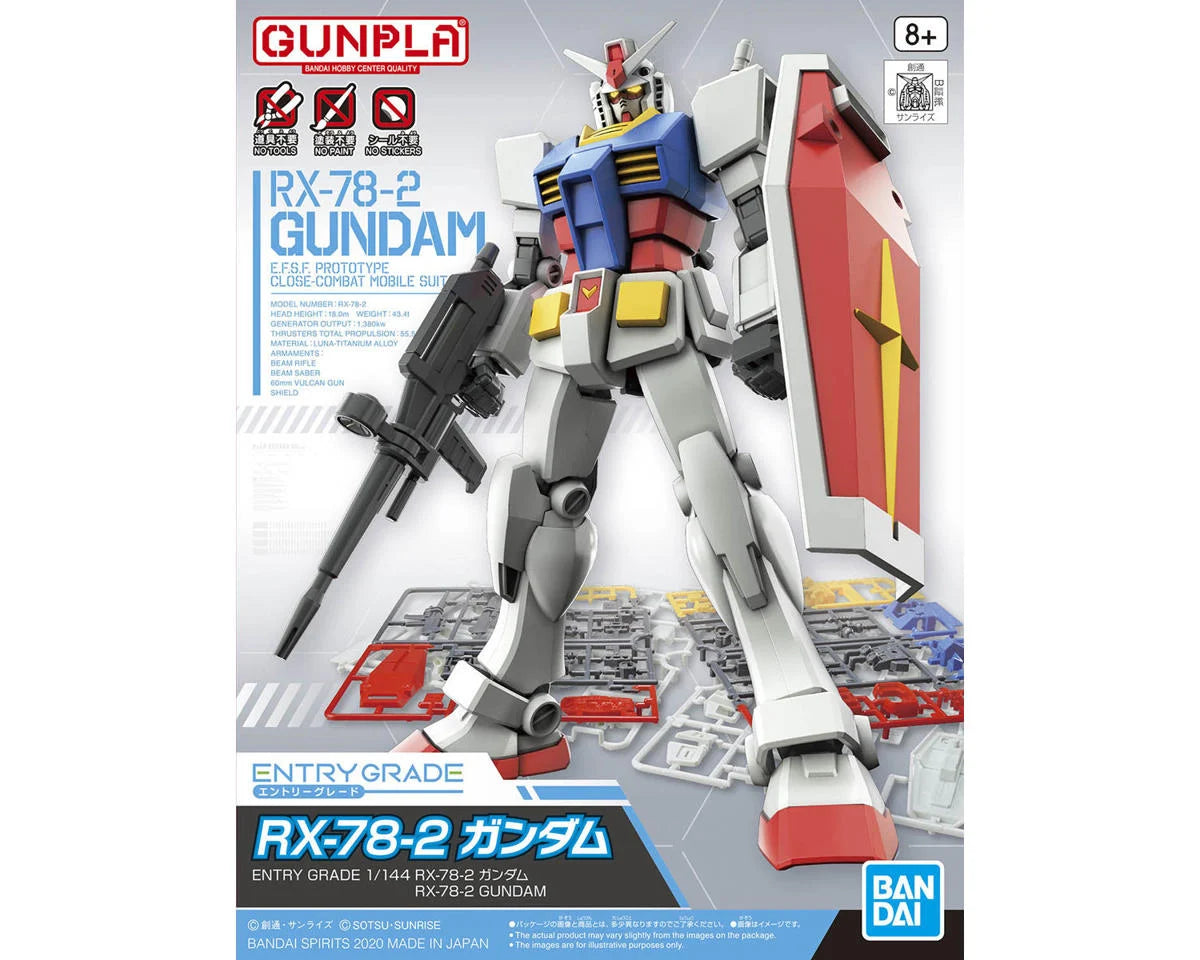 1/144 Entry Grade RX-78-2 Gundam "Mobile Suit Gundam" Plastic Model Kit