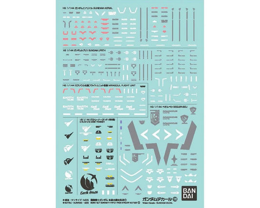 GD-133 Gundam The Witch From Mercury Multiuse #1 Waterslide Decals