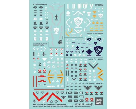 GD-134 Mobile Suit Gundam The Witch From Mercury Multiuse #2 Waterslide Decal Set