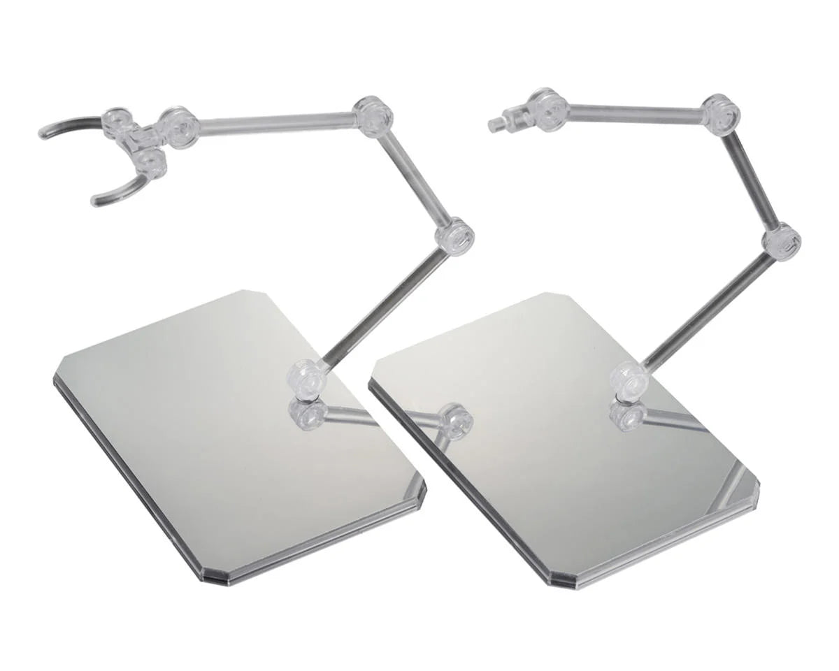 Action Base 6 Display Stand (Clear) w/Mirror Stickers For Gundam Models