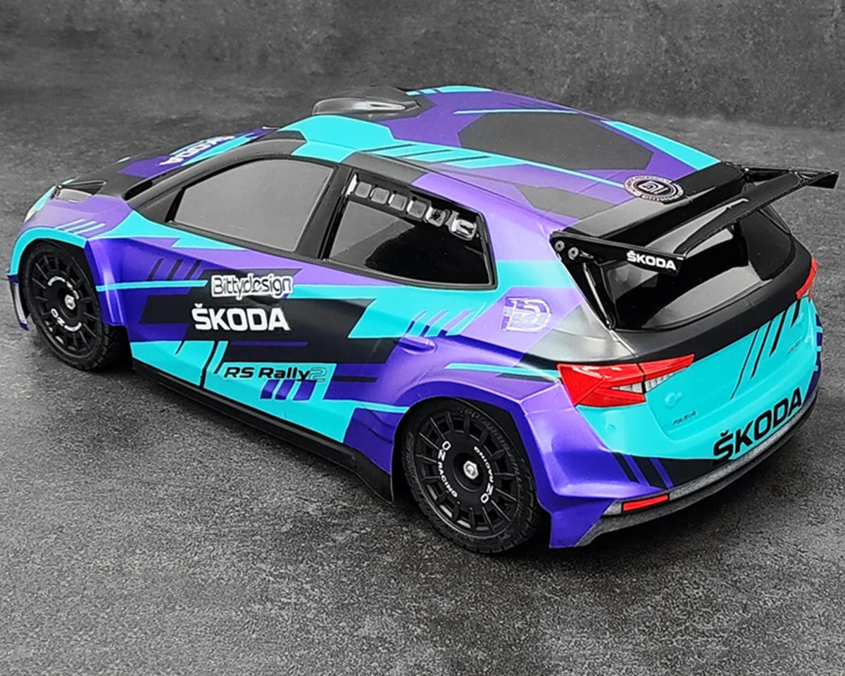 SKODA Fabia RS Rally2 1/10 Rally Body (Clear) (190mm) (Light Weight)