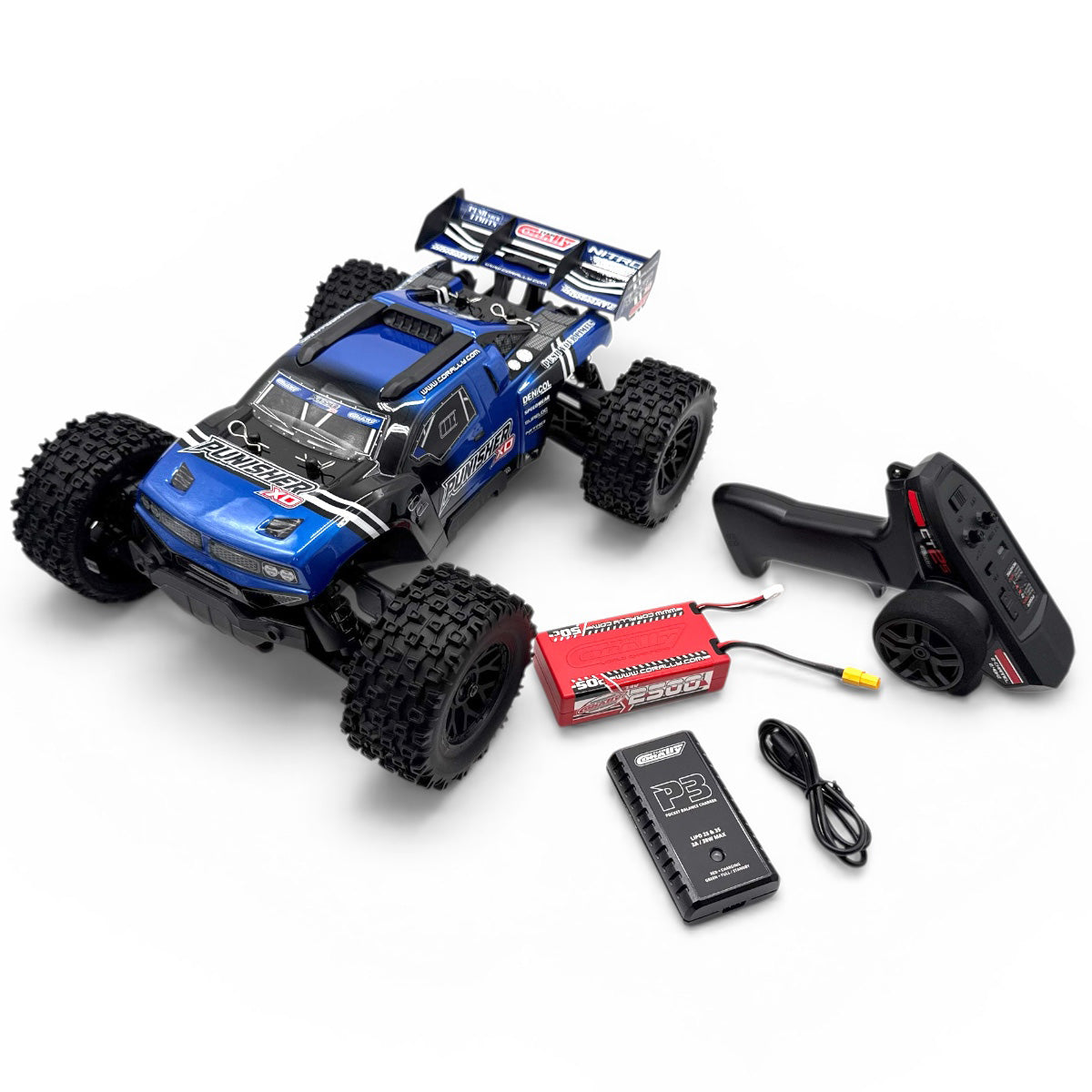 Punisher XD 4WD 2S Small Scale Monster Truck - Blue