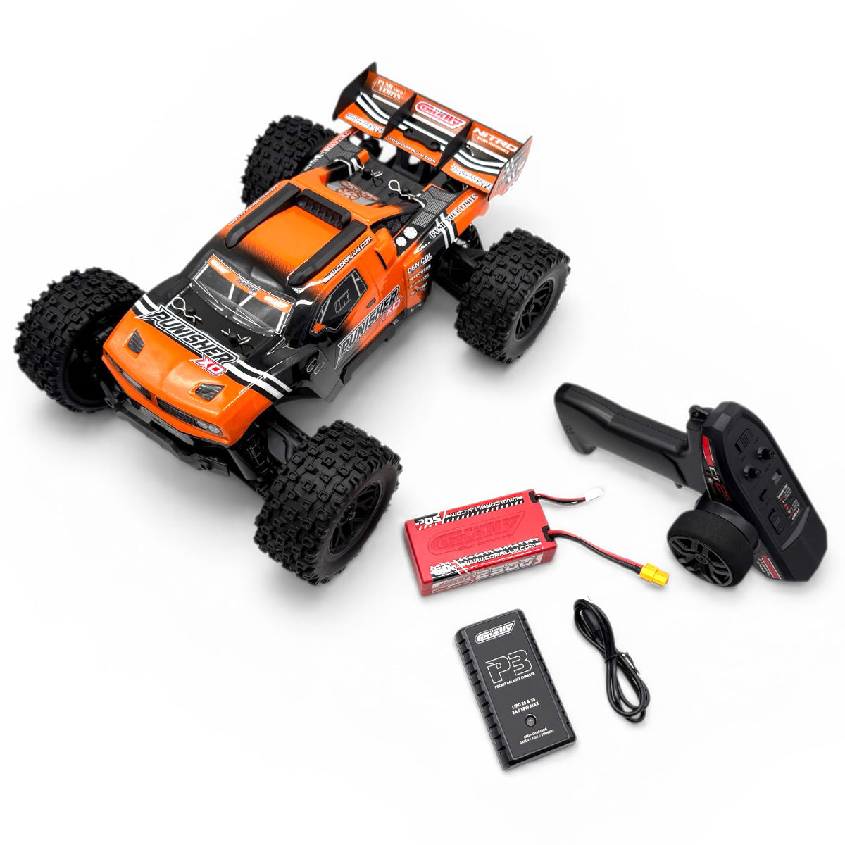 Punisher XD 4WD 2S Small Scale Monster Truck - Orange