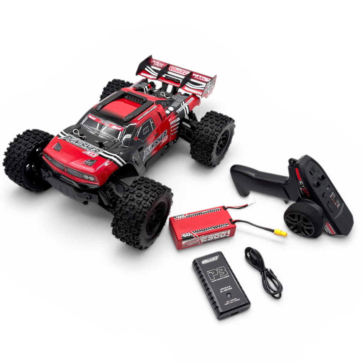 Punisher XD 4WD 2S Small Scale Monster Truck - Red