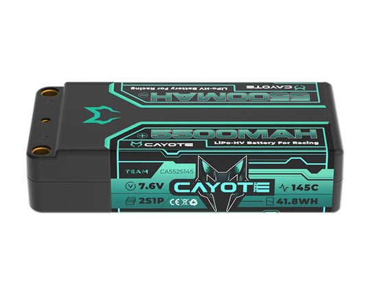 2S 145C LCG Shorty LiHV Battery (7.6V/5500mAh) w/5mm Bullets