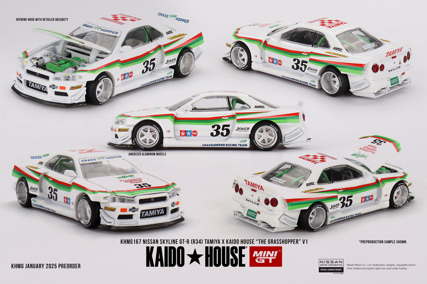 TAMIYA x KAIDO HOUSE Nissan Skyline GT-R (R34) "The GRASSHOPPER"