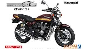 Aoshima Bike 1/12 Kawasaki ZR400C ZEPHYR X '03 w/Custom Parts Plastic Model