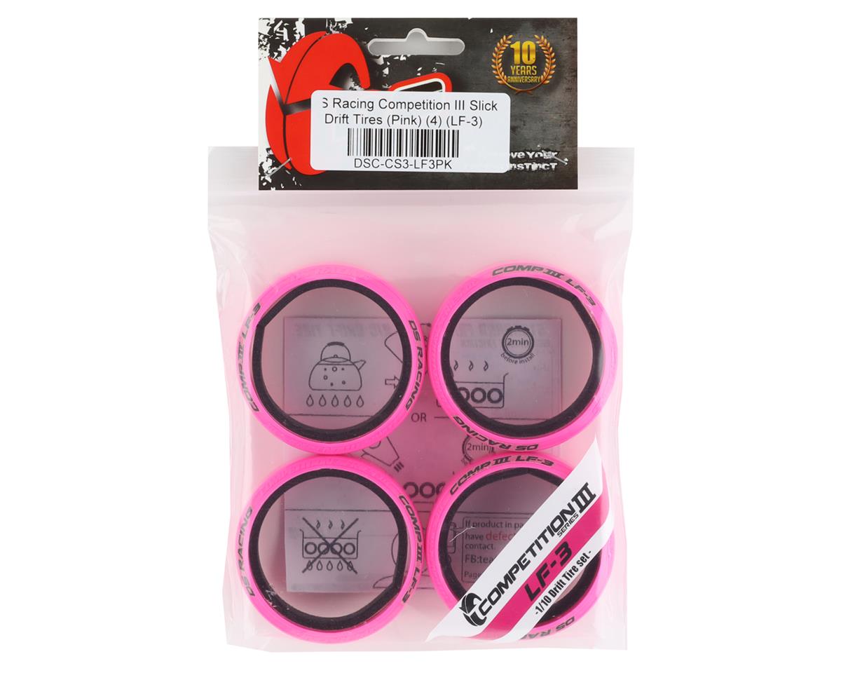 DS Racing Competition III Slick Drift Tires (Pink) (4) (LF-3)