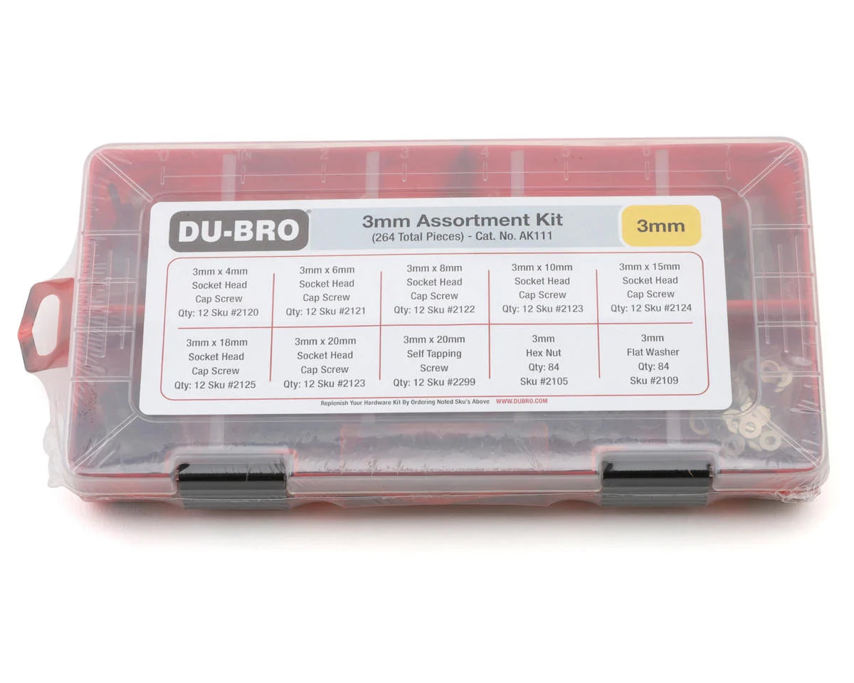 3mm Hardware Assortment Kit (264 pieces) w/Screws, Nuts & Washers ...