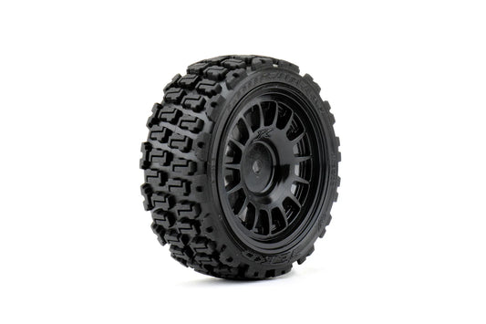 1/10 Rally Couragia Tires Mounted on Black Claw Rims (x4)