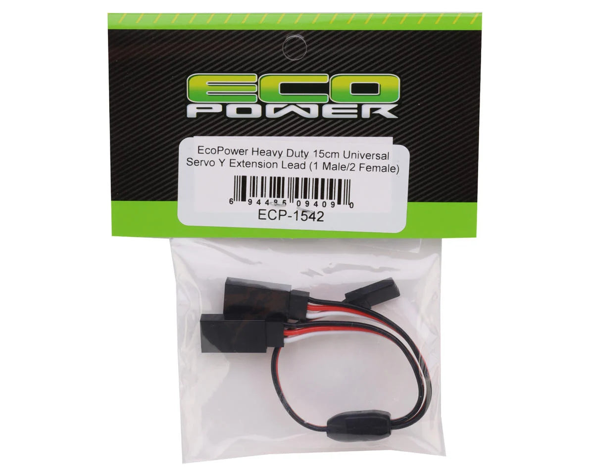 Heavy Duty 15cm Universal Servo Y Extension Lead (1 Male/2 Female)