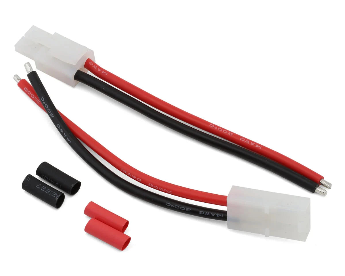 Tamiya Pre-Wired Pigtail Connectors (x2) (Female/Male) w/Shrink Tube