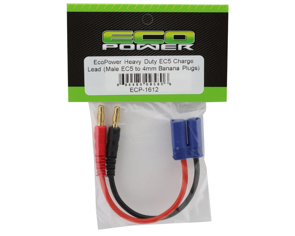 Heavy Duty EC5 Charge Lead (Male EC5 to 4mm Banana Plugs)