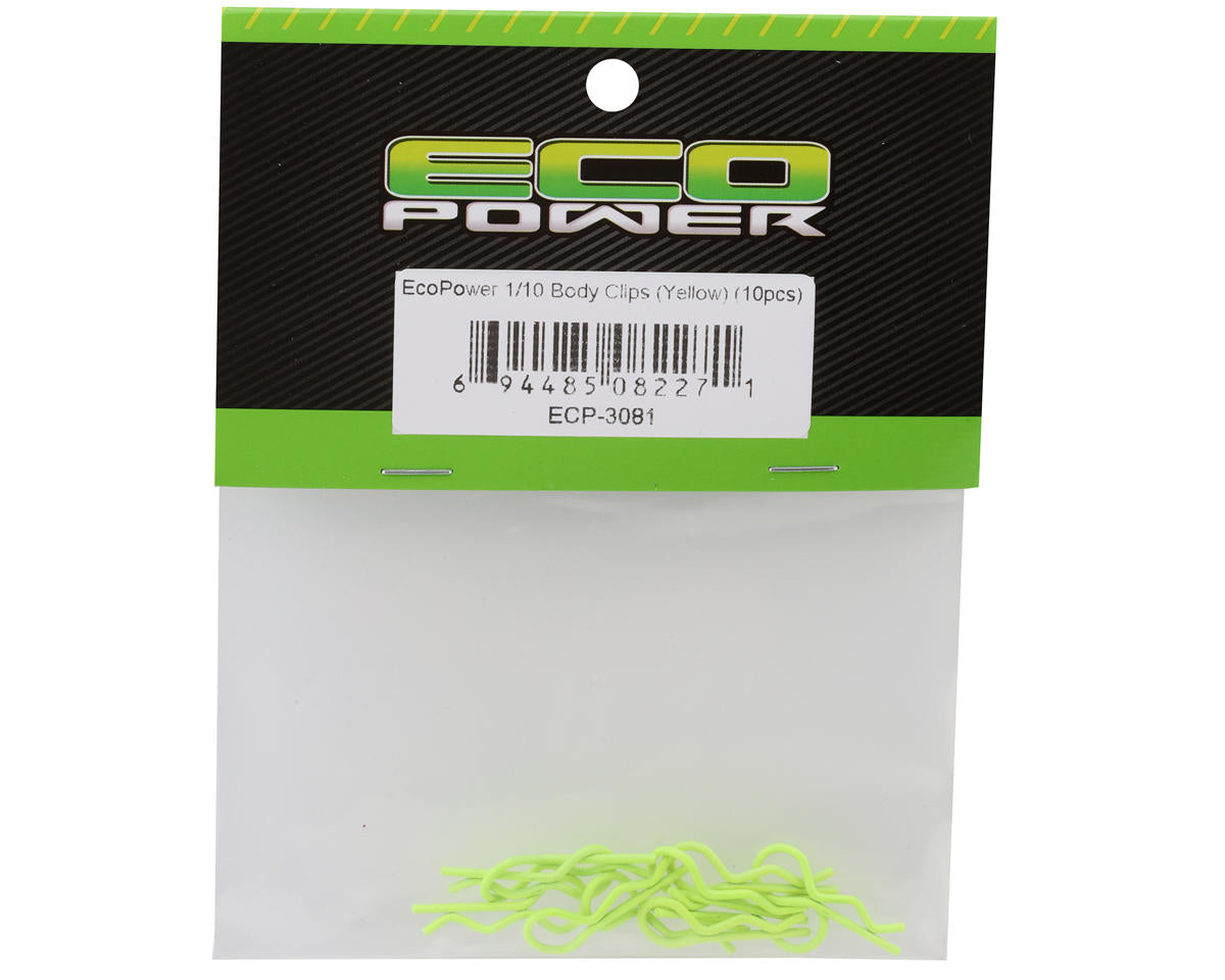 1/10 Body Clips (Yellow) (10)