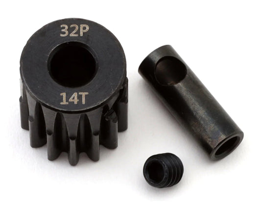 32P Pinion Gear (Mod .8) (5mm Bore) (14T) w/3.17mm Reducer Sleeve
