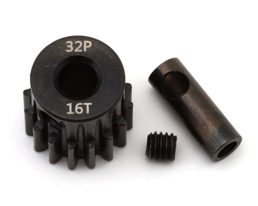 32P Pinion Gear (Mod .8) (5mm Bore) (16T) w/3.17mm Reducer Sleeve