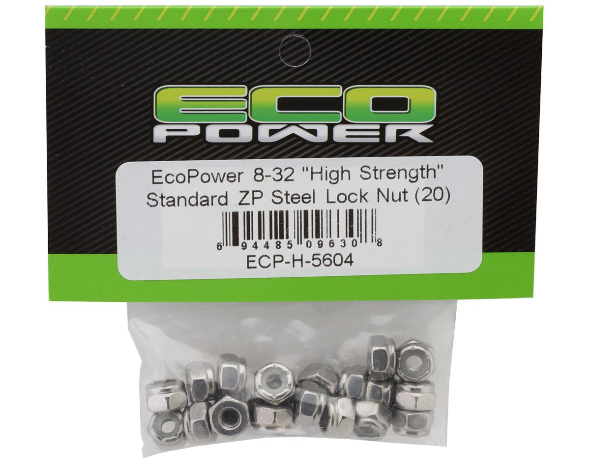 8-32 "High Strength" Standard ZP Steel Lock Nut (20)
