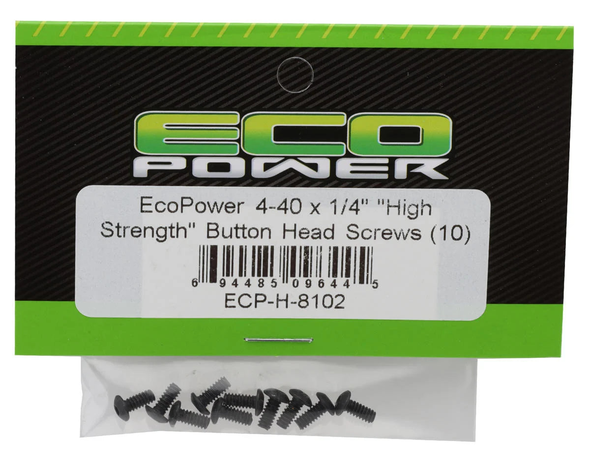 4-40 "High Strength" Button Head Screws (10) (4-40x1/4")