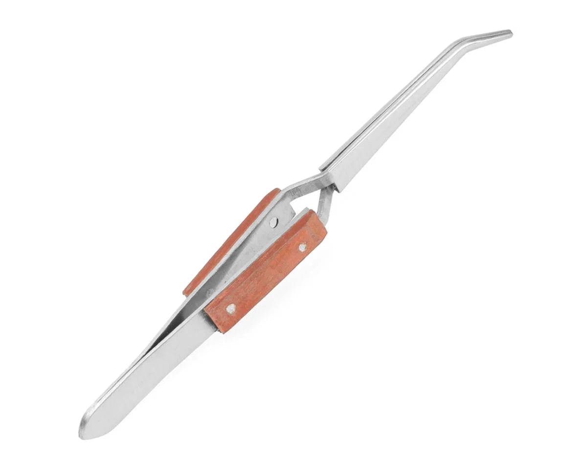 6 1/2" Curved Self Closing Insulated Tweezers