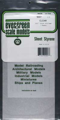 Clear Polystyrene Sheet .015 6x12 (2)