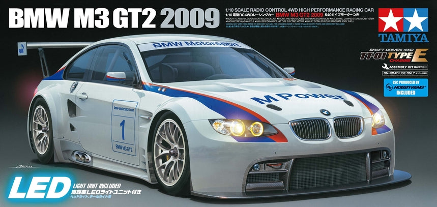 BMW M3 GT2 2009 1/10 4WD (Clear) (Limited Edition) (TT-01E) TAM58449