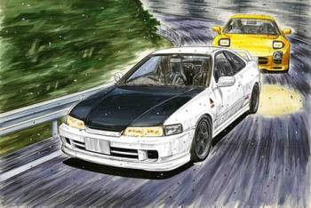 FUJ183633   —  1/24 Initial D Acura Integra Type R Smily Sakai