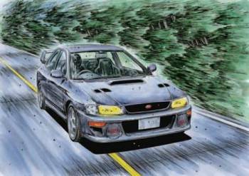 FUJ183664   —  1/24 Initial D Subaru Impreza WRX TypeR Sti