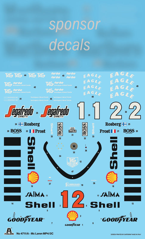 1:12 MCLAREN MP4/2C PROST ROSBERG