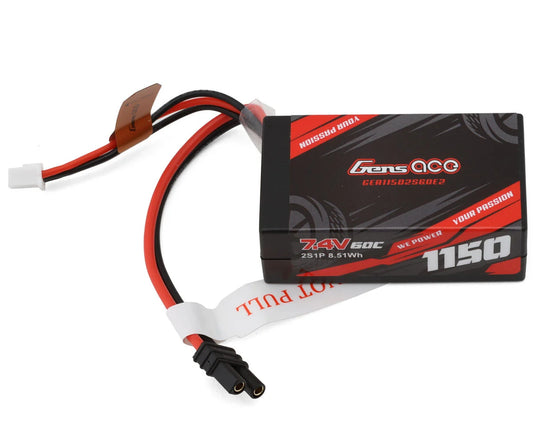 2S 60C Hardcase LiPo Battery Pack (7.4V/1150mAh) w/iEC2 Connector