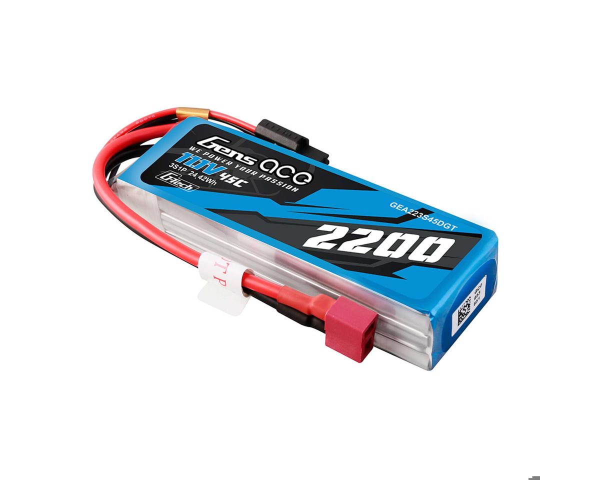 G-Tech Smart 3S LiPo Battery 45C (11.1V/2200mAh) w/Deans Connector