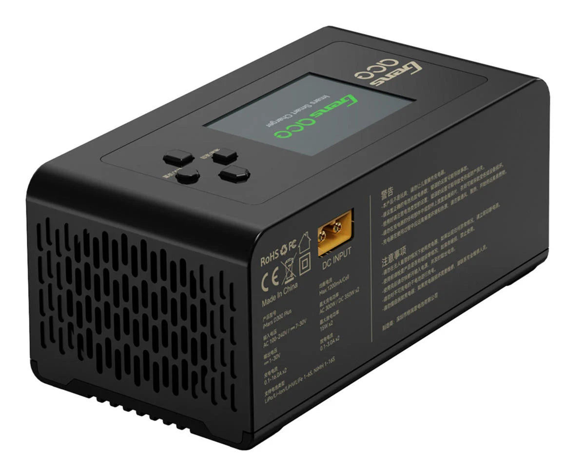 iMars D300 Plus G-Tech Smart Dual AC/DC Charger (Black) (6S/16A) (AC-300W) (DC-350W x2) w/Bluetooth App Control