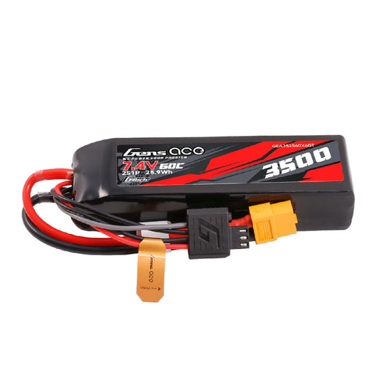 3500mAh 2S 7.4V 60C Smart G-Tech Lipo Battery w/ XT60 Plug