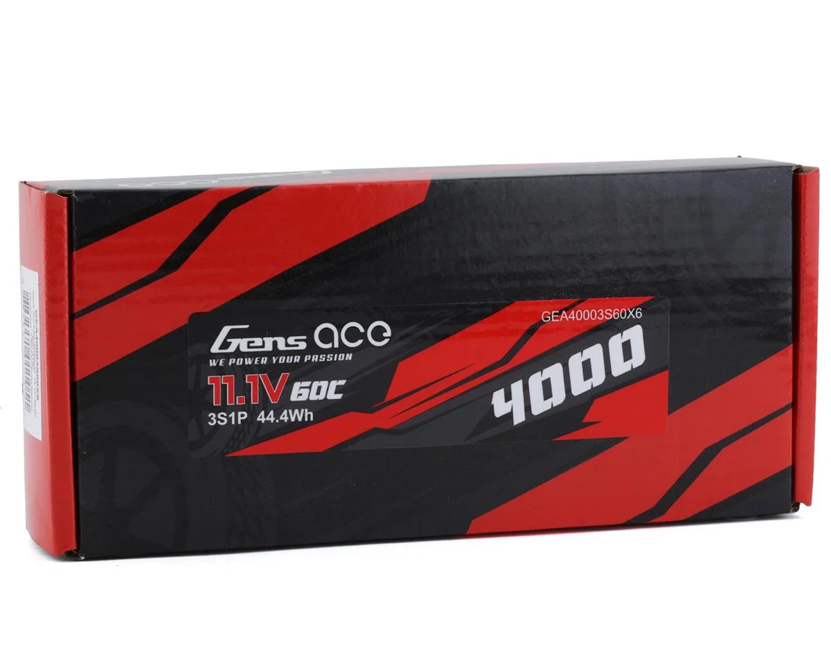 Gens Ace 2S LiPo Battery 60C (11.1V/4000mAh) W/XT60