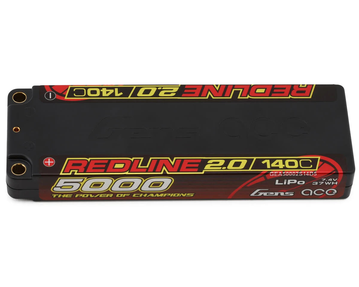 Redline 2.0 2S LiHV 140C (7.6V/5000mAh) w/5mm Bullets