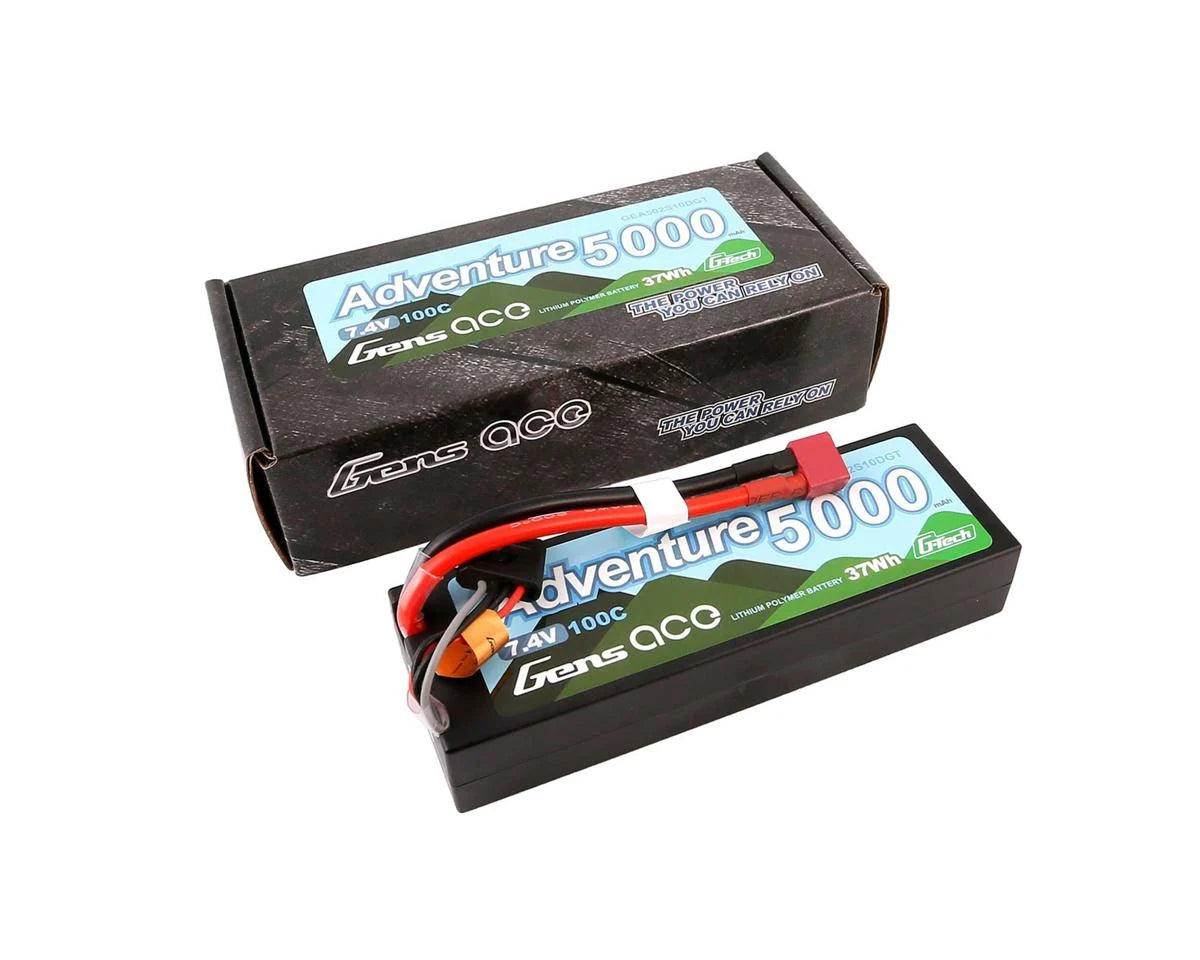 2S 100C G-Tech Adventure Hardcase LiPo Battery (7.4V/5000mAh) w/T-Style Connector