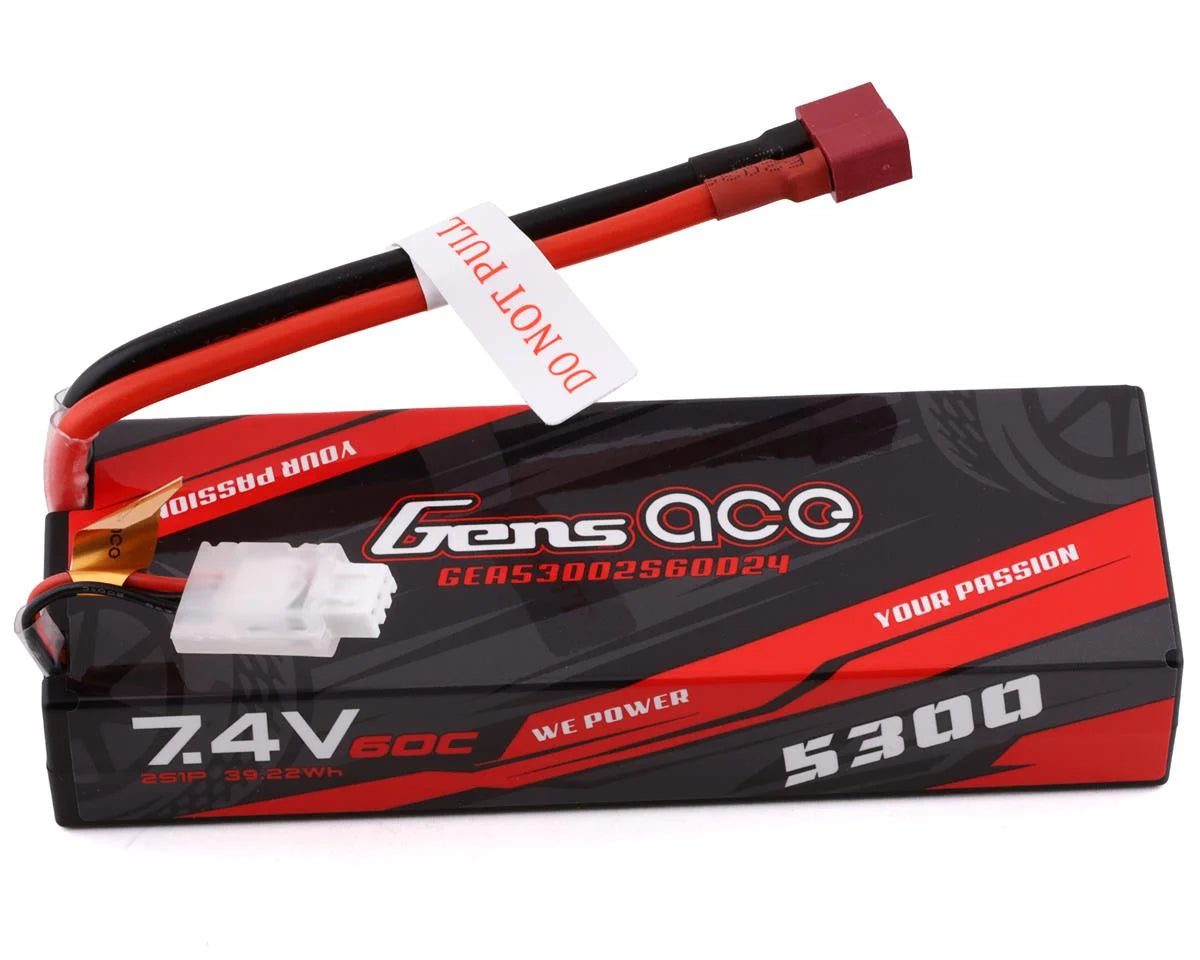 GENS ACE 2S LiPo Battery 60C 7.4V/5300mAh DEANS
