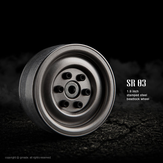 1.9 SR03 Beadlock Wheels (Uncoated Steel) (2)