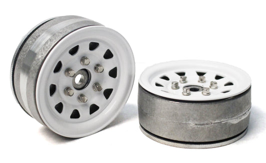 1.9" SR04 Beadlock Wheels (Gloss White) (2)
