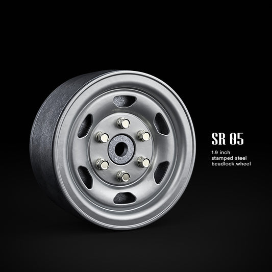 1.9" SR05 Beadlock Wheels (Semigloss Silver) (2)